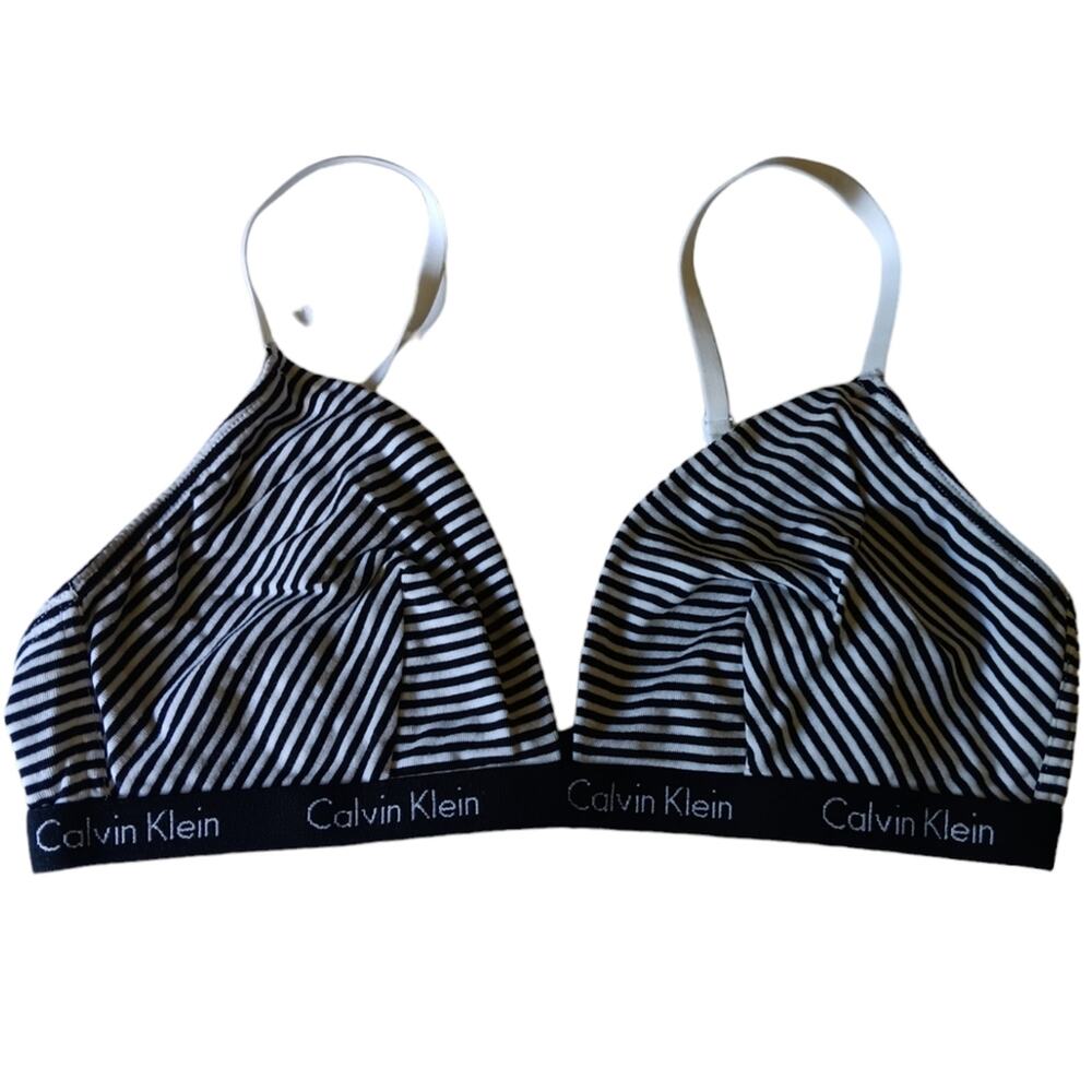 Calvin Klein Striped Bralette size Large